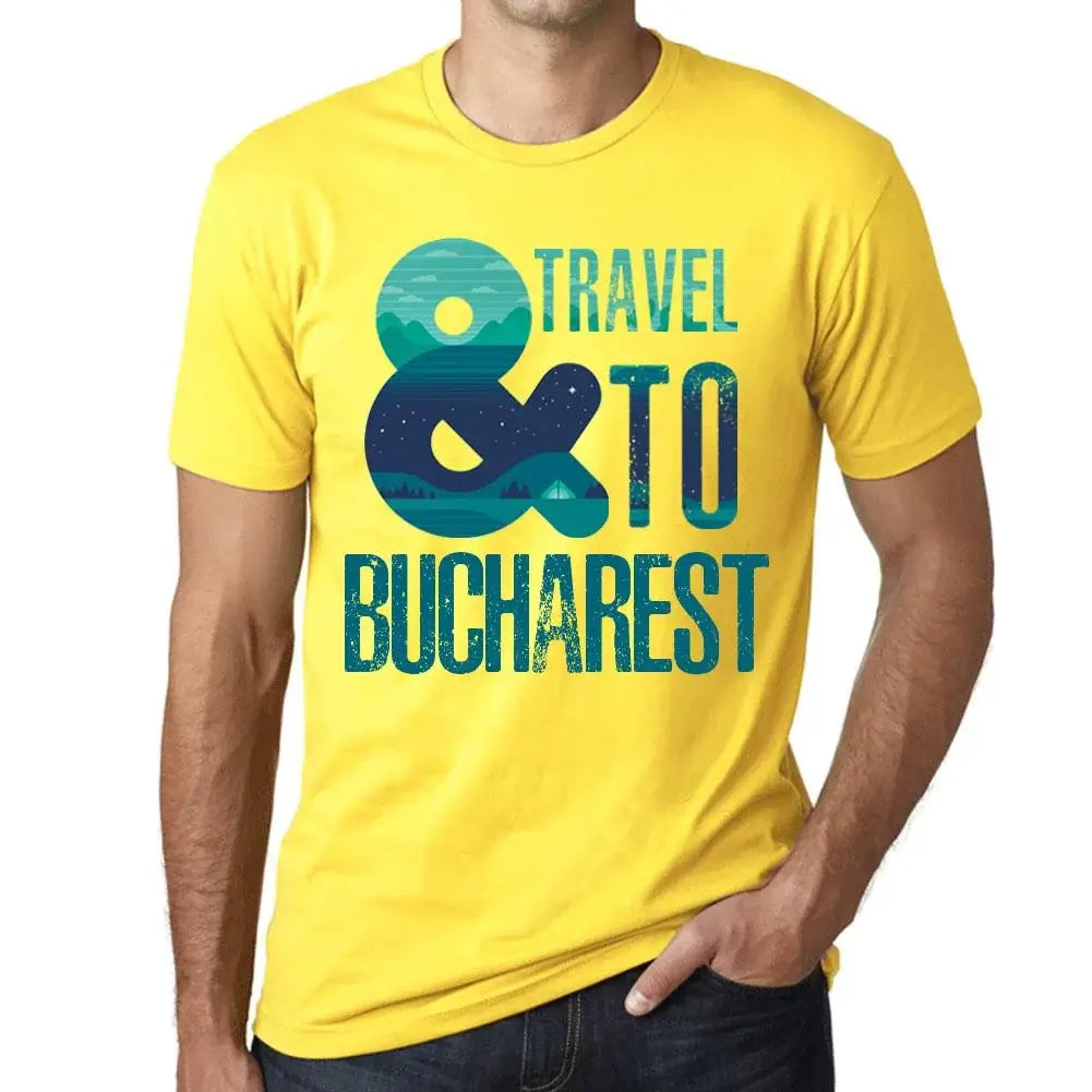 Men's Graphic T-Shirt And Travel To Bucharest Eco-Friendly Limited Edition Short Sleeve Tee-Shirt Vintage Birthday Gift Novelty