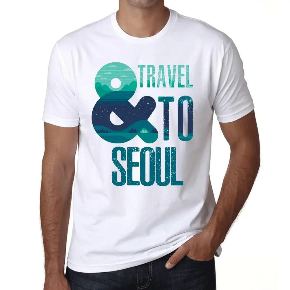 Men's Graphic T-Shirt And Travel To Seoul Eco-Friendly Limited Edition Short Sleeve Tee-Shirt Vintage Birthday Gift Novelty