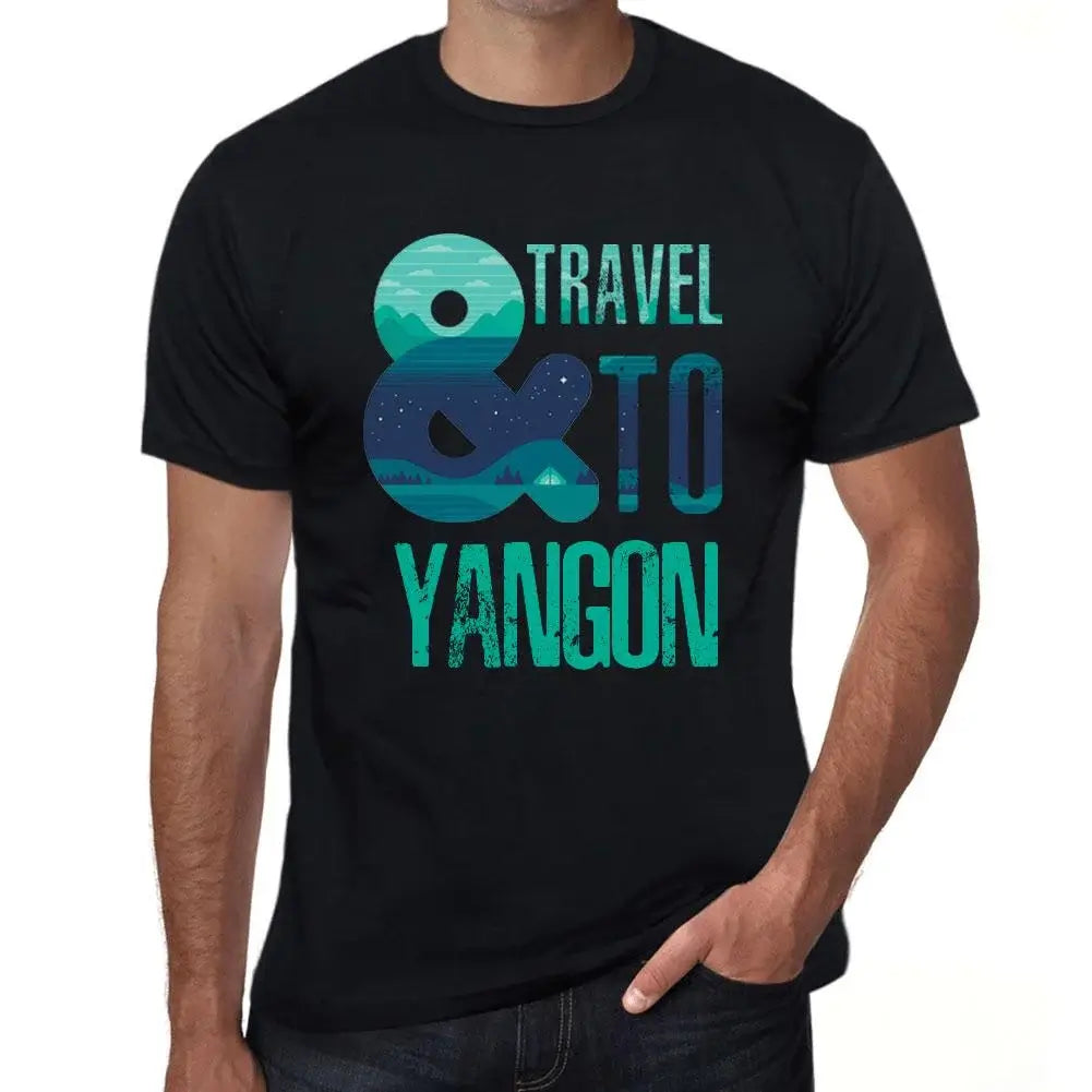 Men's Graphic T-Shirt And Travel To Yangon Eco-Friendly Limited Edition Short Sleeve Tee-Shirt Vintage Birthday Gift Novelty