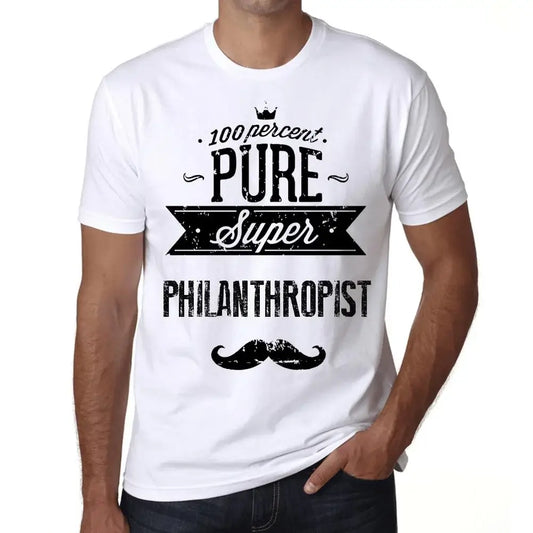 Men's Graphic T-Shirt 100% Pure Super Philanthropist Eco-Friendly Limited Edition Short Sleeve Tee-Shirt Vintage Birthday Gift Novelty