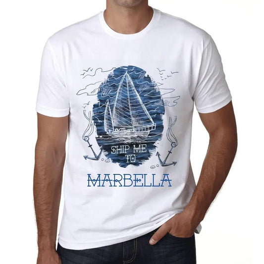 Men's Graphic T-Shirt Ship Me To Marbella Eco-Friendly Limited Edition Short Sleeve Tee-Shirt Vintage Birthday Gift Novelty