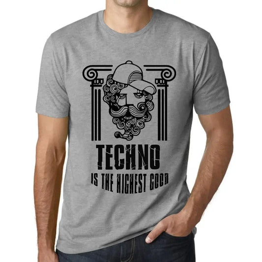 Men's Graphic T-Shirt Techno Is The Highest Good Eco-Friendly Limited Edition Short Sleeve Tee-Shirt Vintage Birthday Gift Novelty