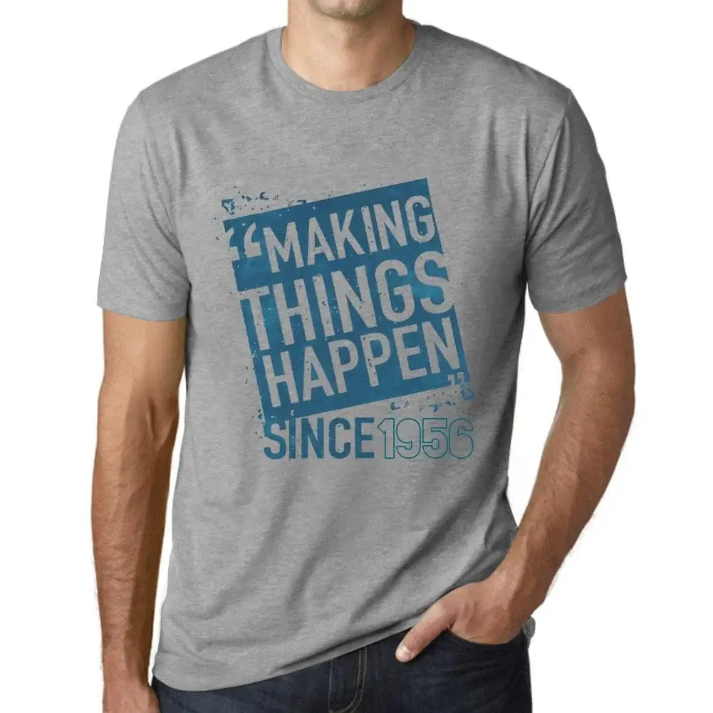 Men's Graphic T-Shirt Making Things Happen Since 1956 68th Birthday Anniversary 68 Year Old Gift 1956 Vintage Eco-Friendly Short Sleeve Novelty Tee