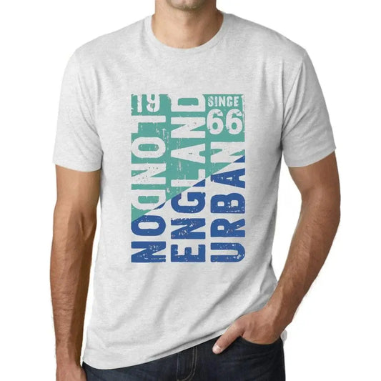 Men's Graphic T-Shirt London England Urban Since 66 58th Birthday Anniversary 58 Year Old Gift 1966 Vintage Eco-Friendly Short Sleeve Novelty Tee