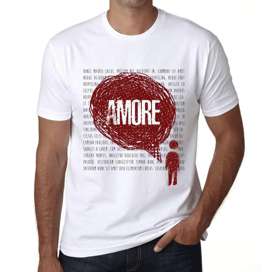 Men's Graphic T-Shirt Thoughts Amore Eco-Friendly Limited Edition Short Sleeve Tee-Shirt Vintage Birthday Gift Novelty