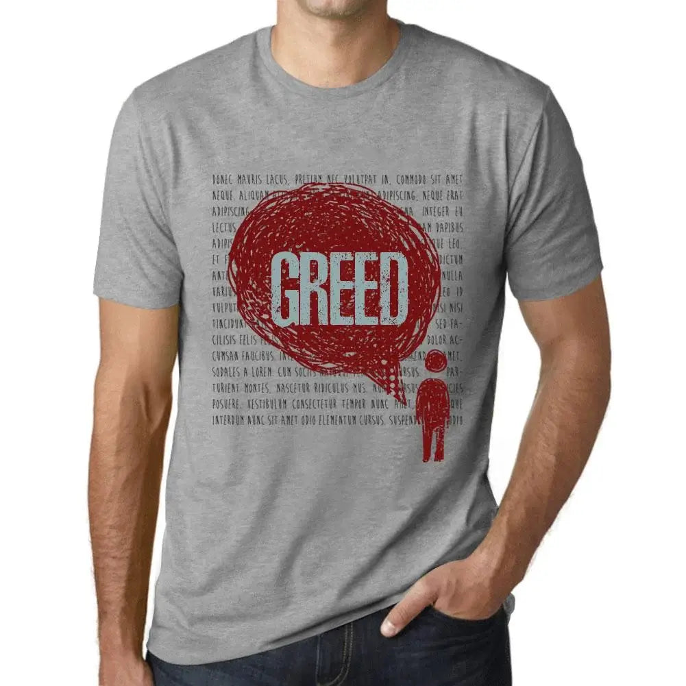 Men's Graphic T-Shirt Thoughts Greed Eco-Friendly Limited Edition Short Sleeve Tee-Shirt Vintage Birthday Gift Novelty