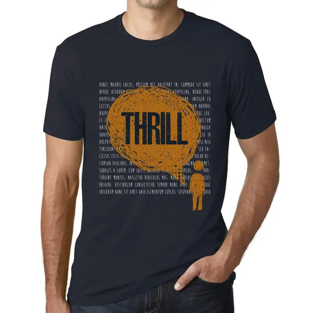 Men's Graphic T-Shirt Thoughts Thrill Eco-Friendly Limited Edition Short Sleeve Tee-Shirt Vintage Birthday Gift Novelty