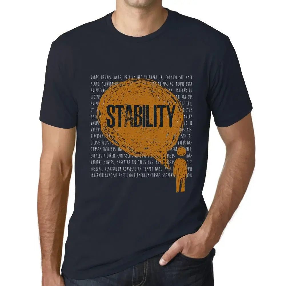 Men's Graphic T-Shirt Thoughts Stability Eco-Friendly Limited Edition Short Sleeve Tee-Shirt Vintage Birthday Gift Novelty