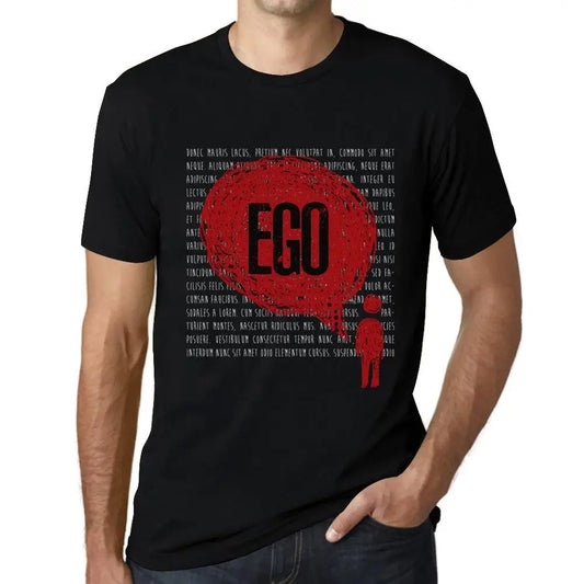 Men's Graphic T-Shirt Thoughts Ego Eco-Friendly Limited Edition Short Sleeve Tee-Shirt Vintage Birthday Gift Novelty