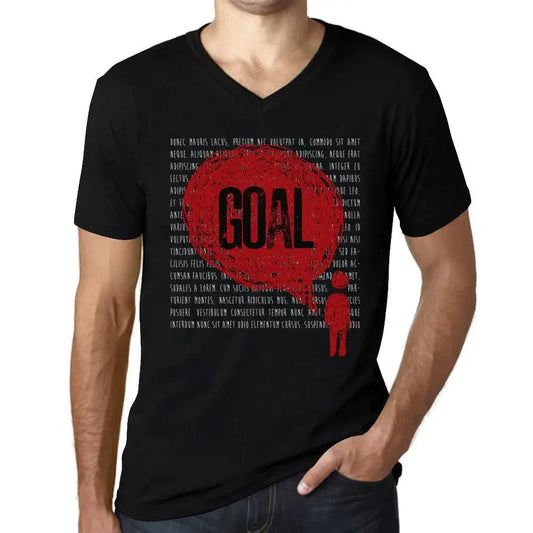 Men's Graphic T-Shirt V Neck Thoughts Goal Eco-Friendly Limited Edition Short Sleeve Tee-Shirt Vintage Birthday Gift Novelty