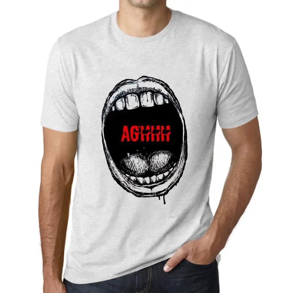 Men's Graphic T-Shirt Mouth Expressions Aghhh Eco-Friendly Limited Edition Short Sleeve Tee-Shirt Vintage Birthday Gift Novelty