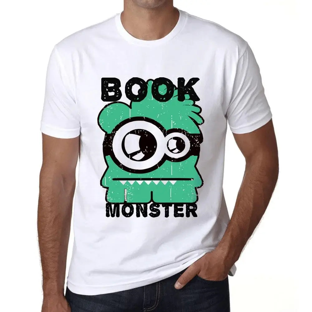 Men's Graphic T-Shirt Book Monster Eco-Friendly Limited Edition Short Sleeve Tee-Shirt Vintage Birthday Gift Novelty