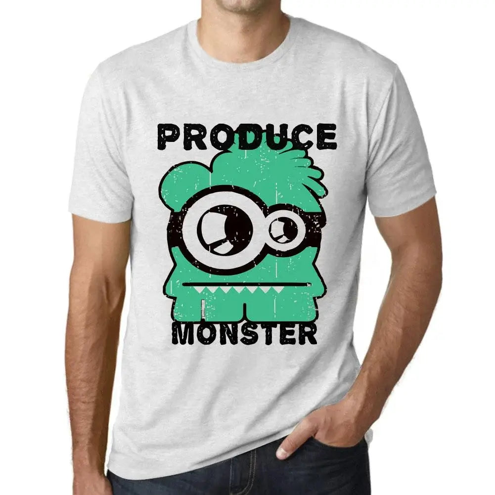 Men's Graphic T-Shirt Produce Monster Eco-Friendly Limited Edition Short Sleeve Tee-Shirt Vintage Birthday Gift Novelty