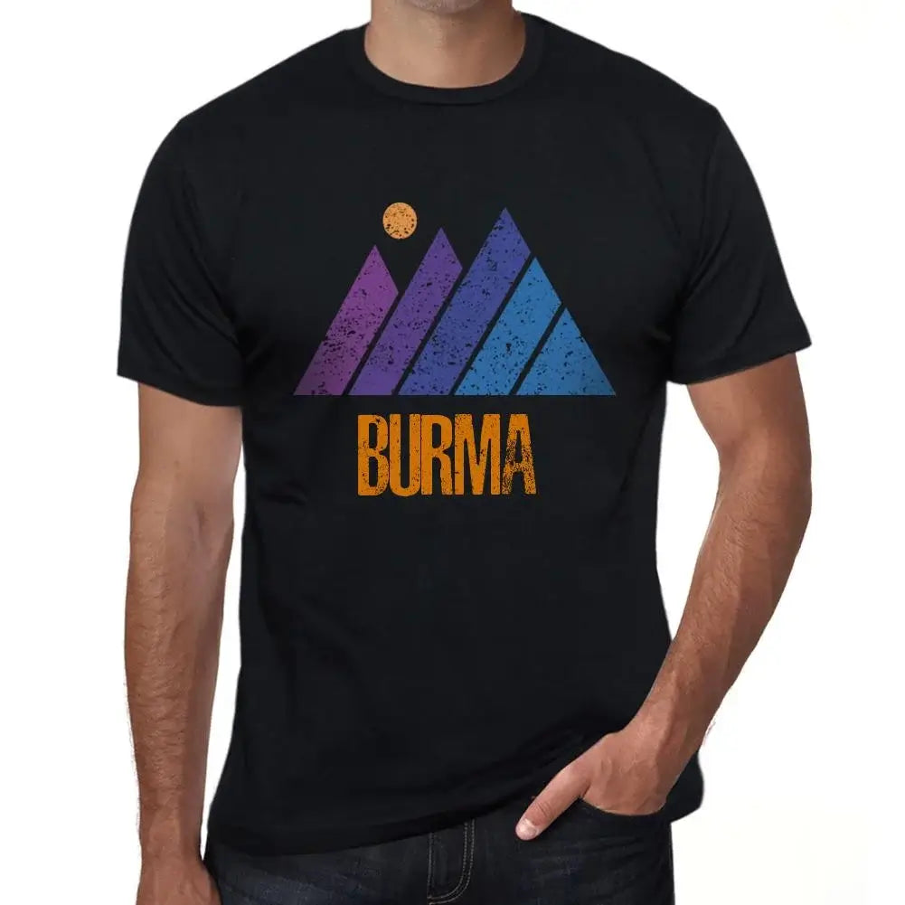 Men's Graphic T-Shirt Mountain Burma Eco-Friendly Limited Edition Short Sleeve Tee-Shirt Vintage Birthday Gift Novelty