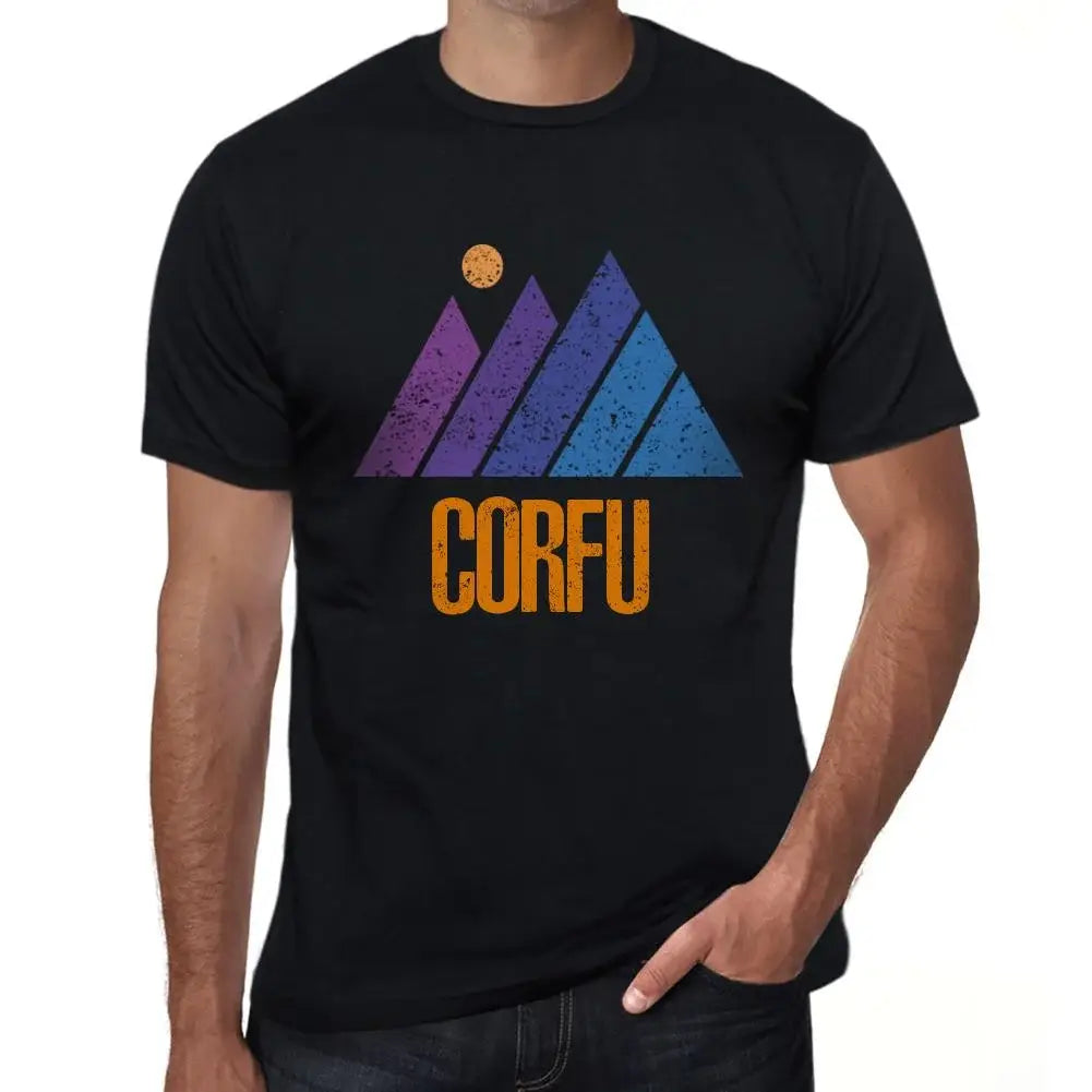 Men's Graphic T-Shirt Mountain Corfu Eco-Friendly Limited Edition Short Sleeve Tee-Shirt Vintage Birthday Gift Novelty