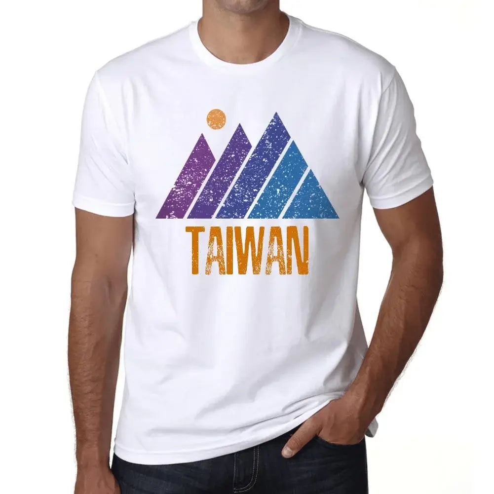 Men's Graphic T-Shirt Mountain Taiwan Eco-Friendly Limited Edition Short Sleeve Tee-Shirt Vintage Birthday Gift Novelty