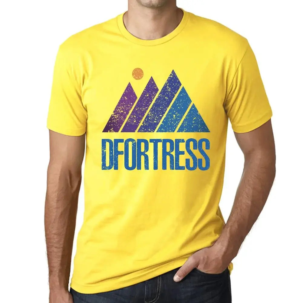 Men's Graphic T-Shirt Mountain Dfortress Eco-Friendly Limited Edition Short Sleeve Tee-Shirt Vintage Birthday Gift Novelty