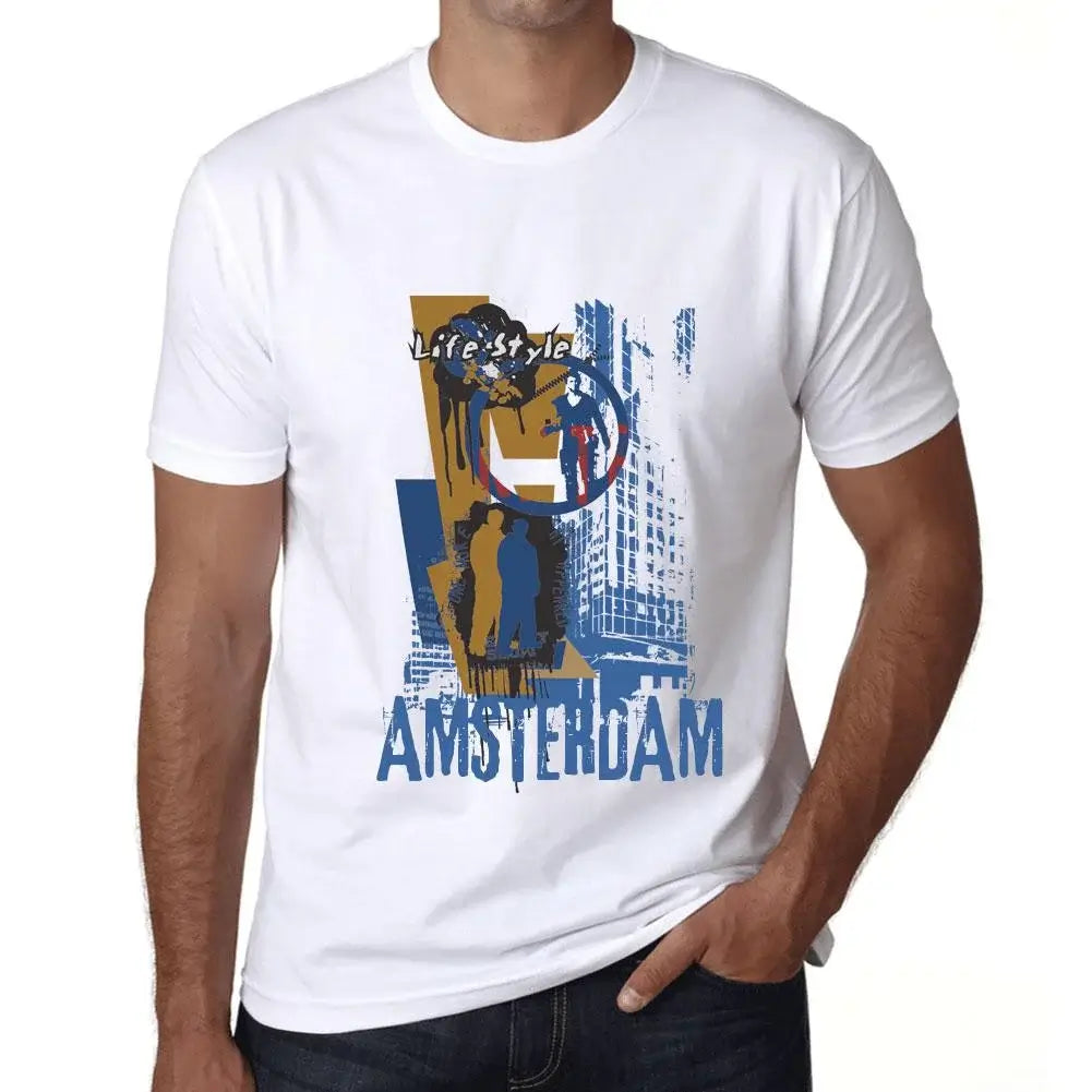 Men's Graphic T-Shirt Amsterdam Lifestyle Eco-Friendly Limited Edition Short Sleeve Tee-Shirt Vintage Birthday Gift Novelty