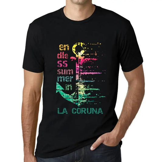 Men's Graphic T-Shirt Endless Summer In La Coruna Eco-Friendly Limited Edition Short Sleeve Tee-Shirt Vintage Birthday Gift Novelty