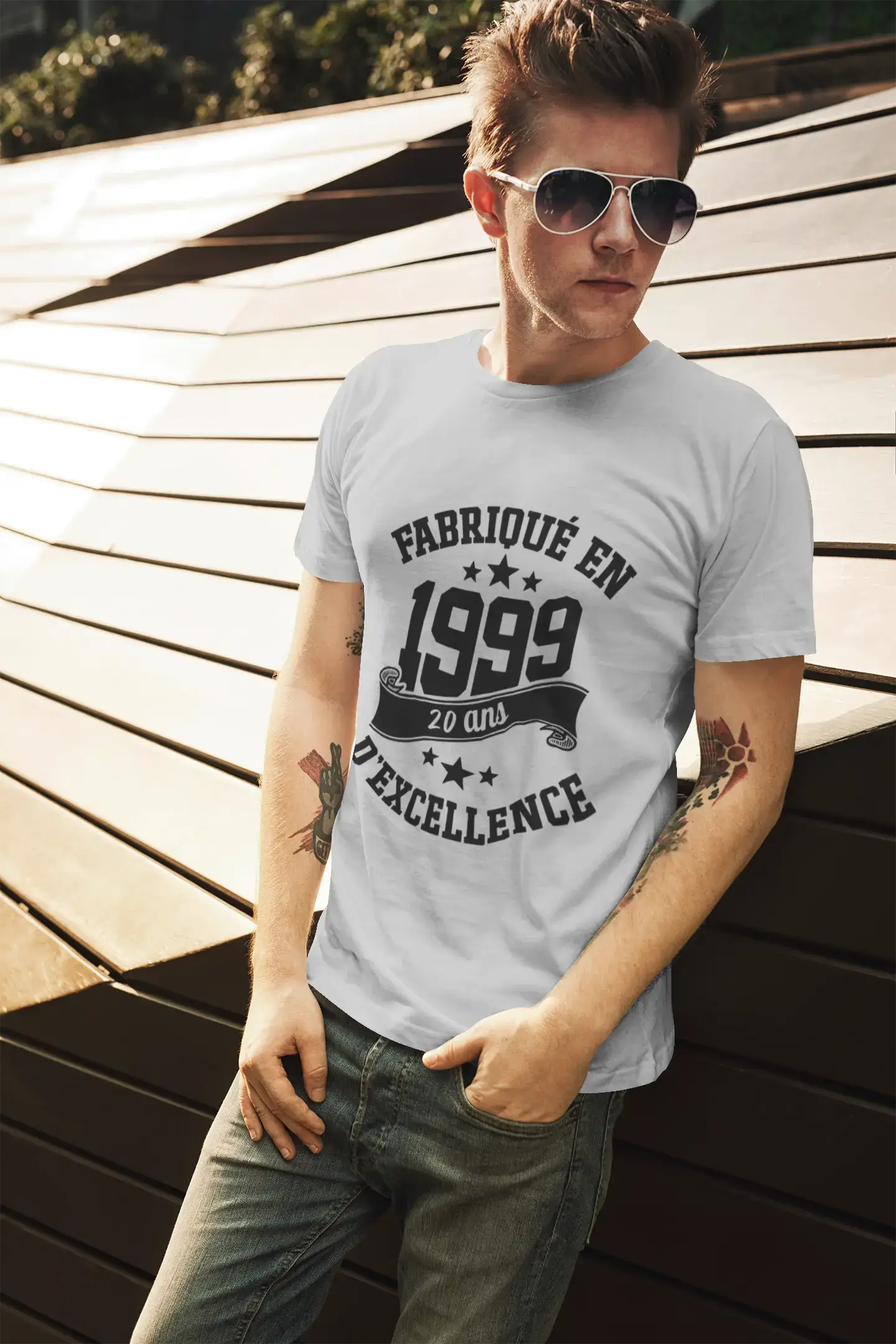 ULTRABASIC - Fabriqué en 1999, 20 Ans d'être Génial Unisex T-Shirt Gris Souris