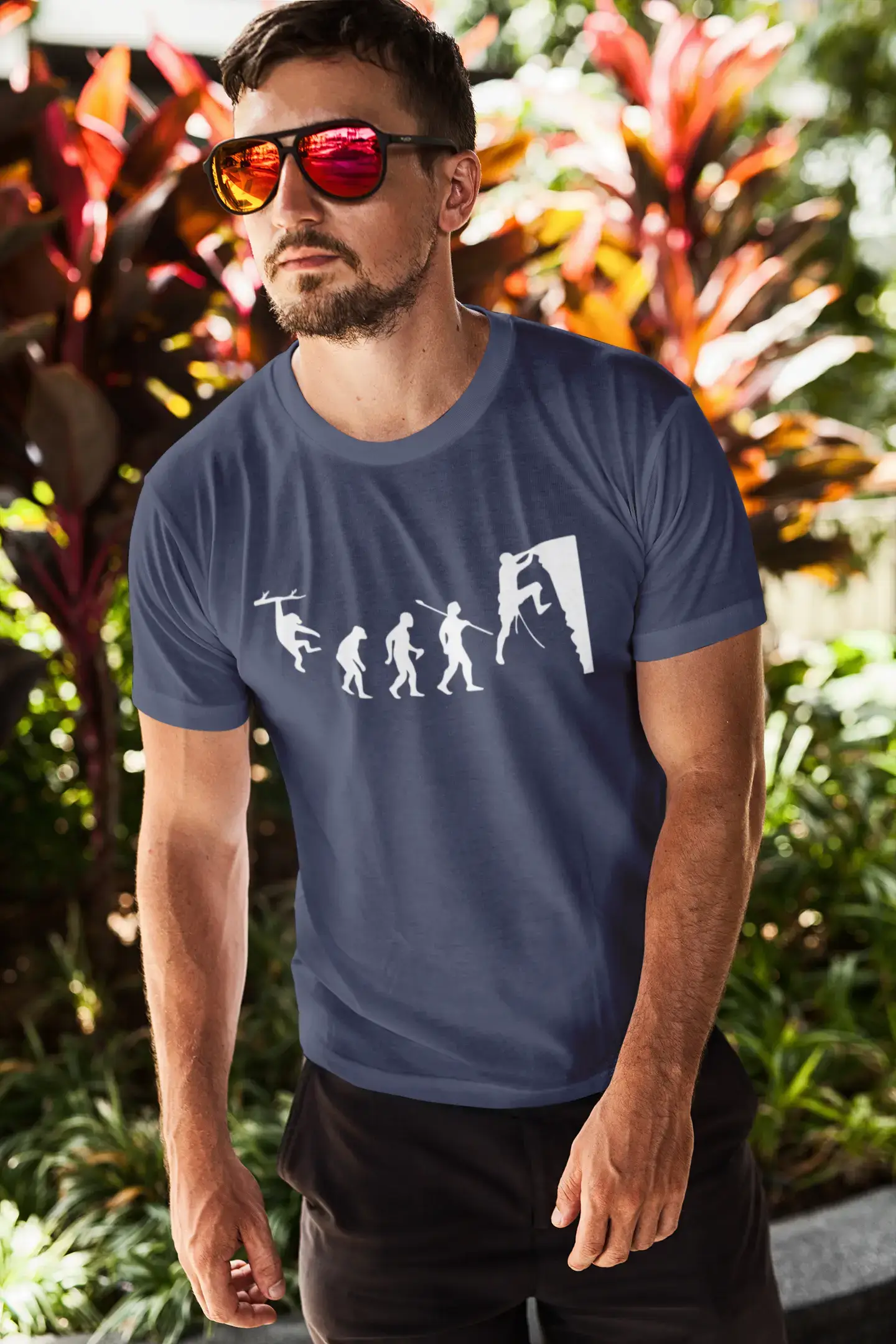 ULTRABASIC - Graphic Printed Men's Climbing Evolution T-Shirt White