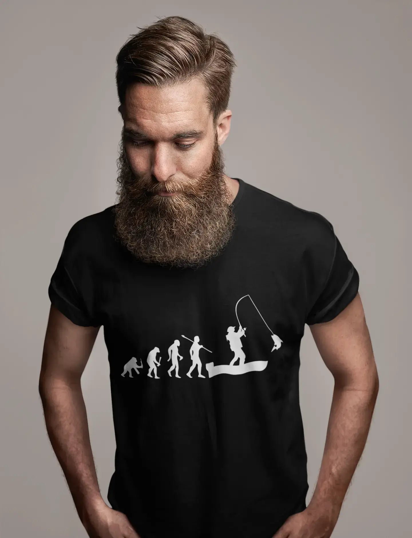 ULTRABASIC - Graphic Printed Men's Evolution of the Fishing Boat T-Shirt White