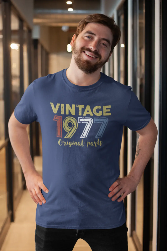 ULTRABASIC - Graphic Printed Men's Vintage 1977 T-Shirt Denim