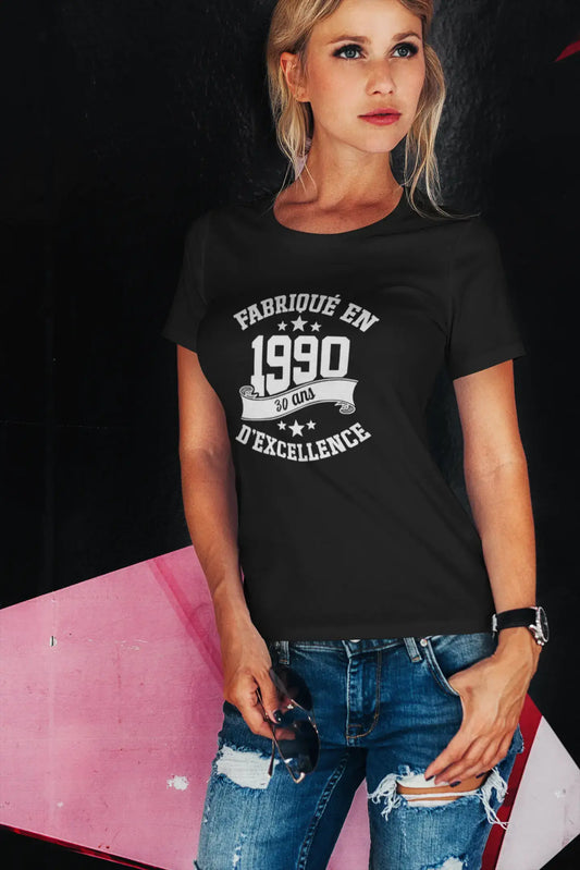 Ultrabasic - Tee-Shirt Femme Manches Courtes Fabriqué en 1990, 30 Ans d'être Génial T-Shirt