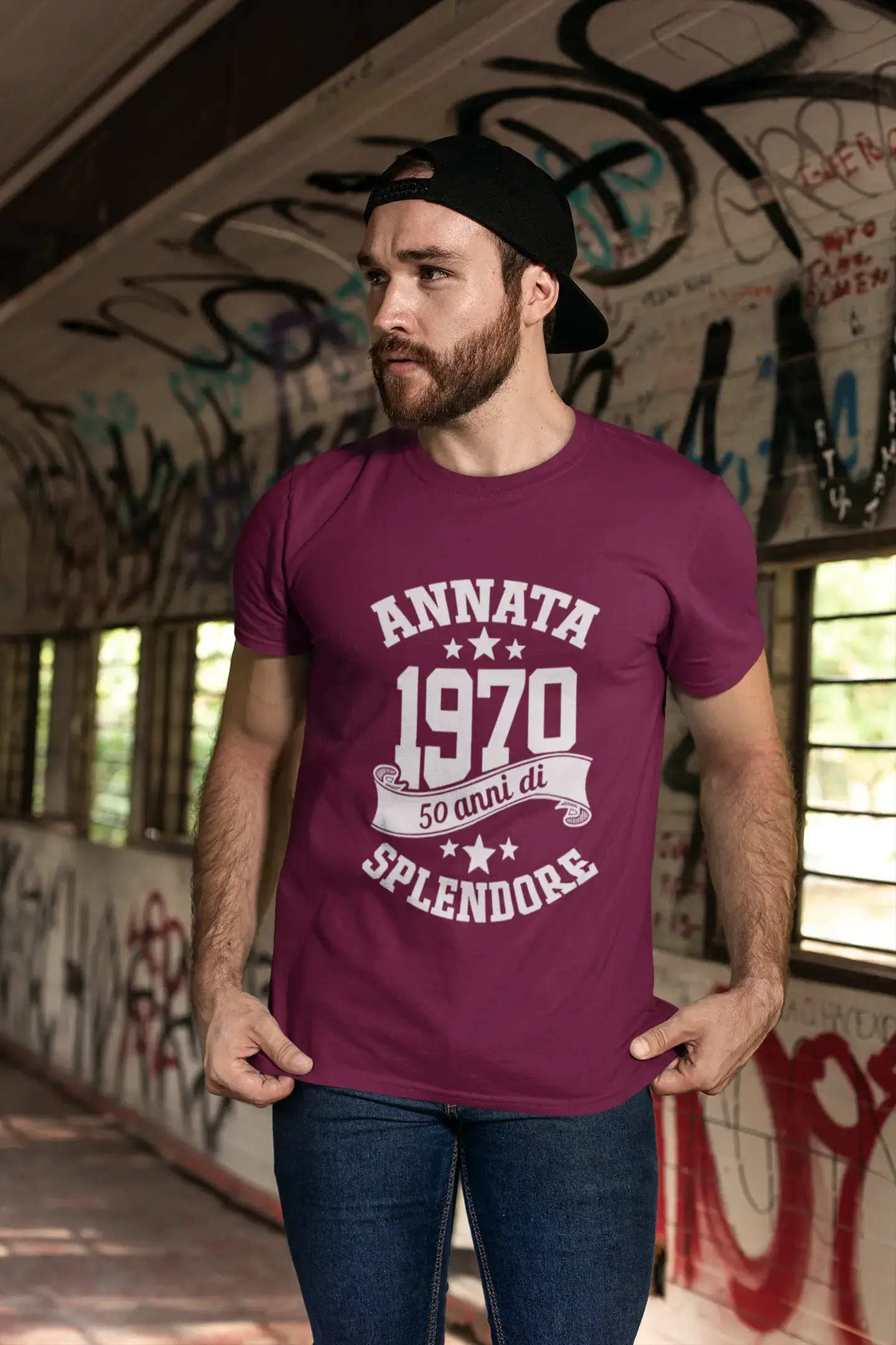 Ultrabasic® Homme T-Shirt Graphique Vintage Fatto nel 1970, 50 Anni di Splendore Anniversaire Cadeau