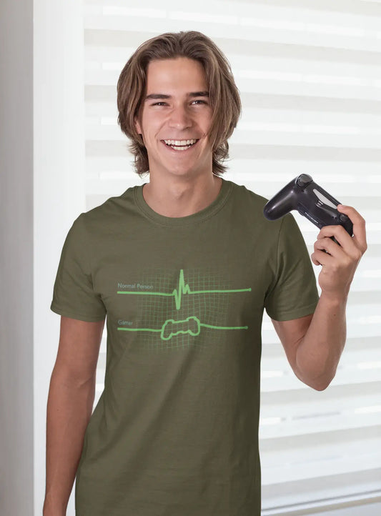 Ultrabasic ® Homme T-Shirt Graphique Battement de Coeur de Joueur Tee de Jeu Idée Cadeau Drôle pour Les Sports