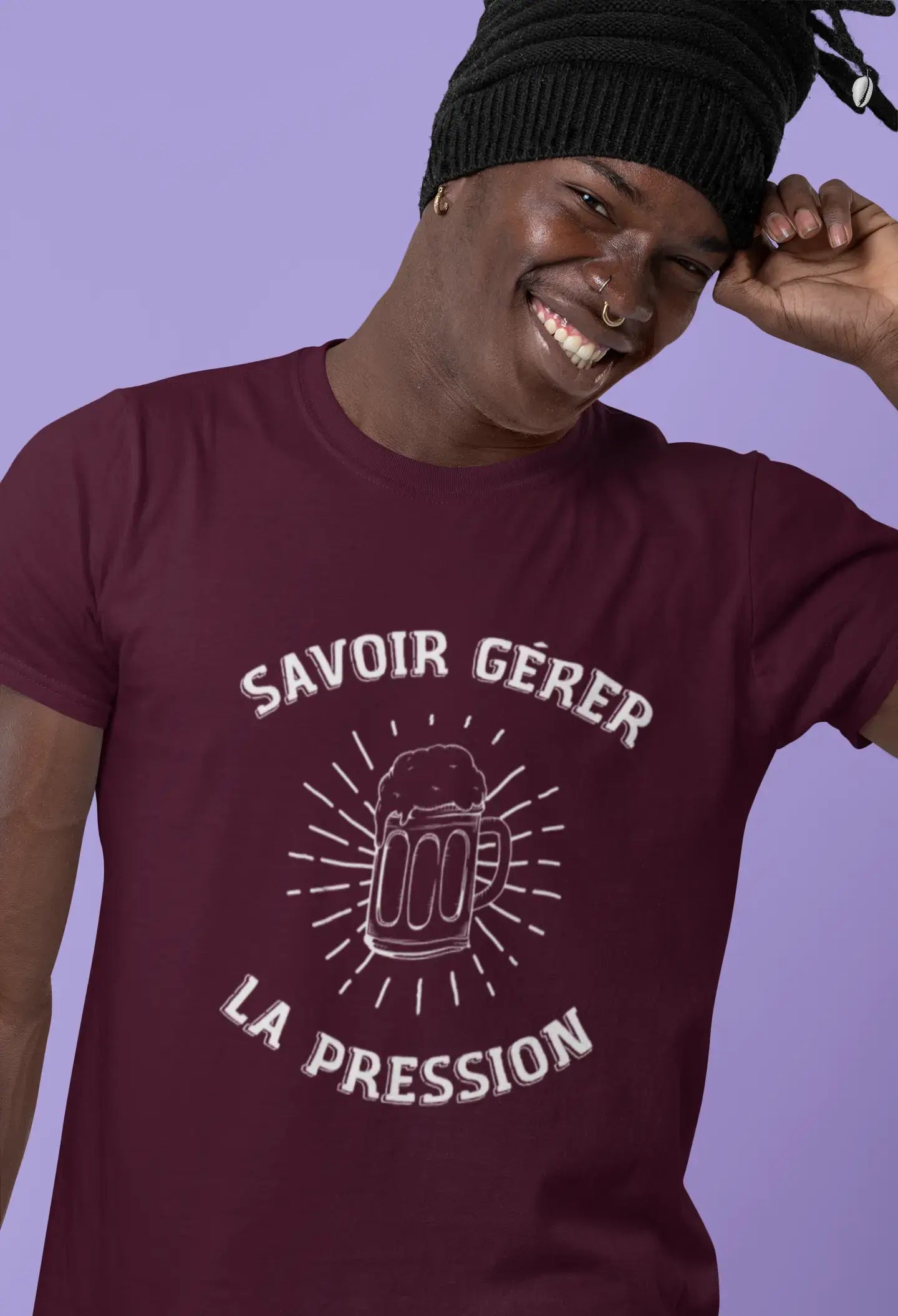 Men's Graphic T-Shirt Savoir Gérer la Pression Idea Gift