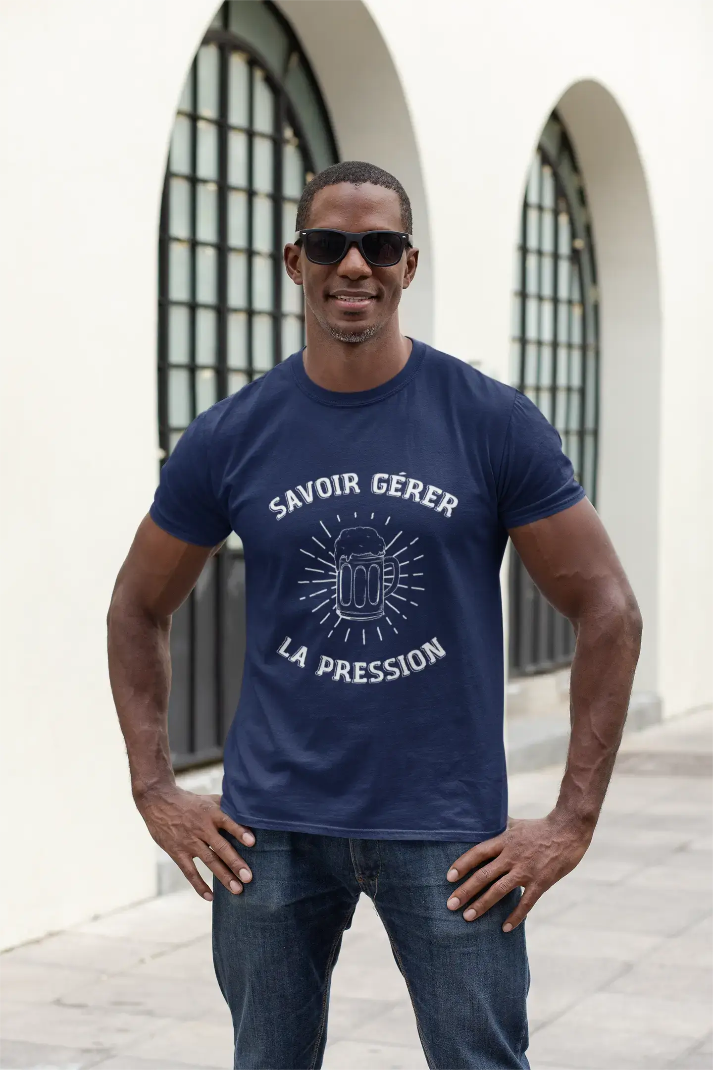 Men's Graphic T-Shirt Savoir Gérer la Pression Idea Gift