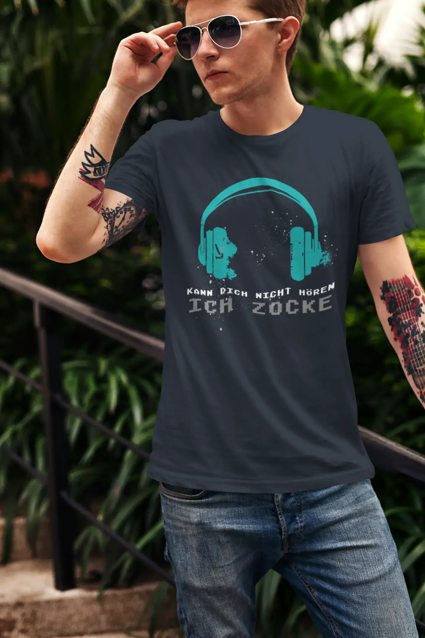 Men’s Graphic T-Shirt Kann Dich Nicht Hören - Ich Zocke Gift Idea