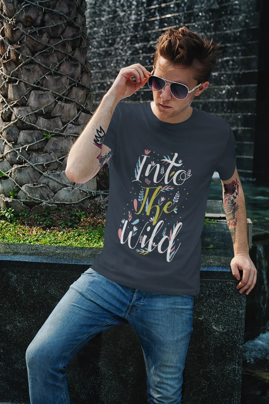 Men's T-Shirt Vintage Graphic Tee Shirt Into The Wild Short Sleeve Birthday Outfit