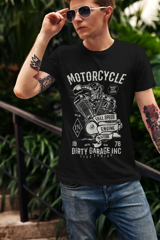 ULTRABASIC Vintage Motorcycle 1978 Men's T-Shirt - Dirty Garage Inc Graphic Tee
