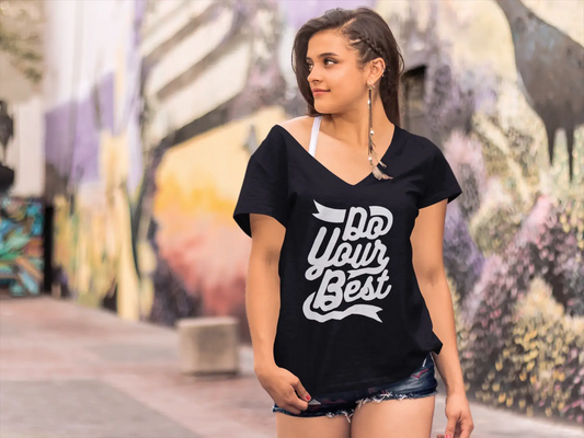 ULTRABASIC Women's T-Shirt Do Your Best - Positive Motivational Slogan Tee