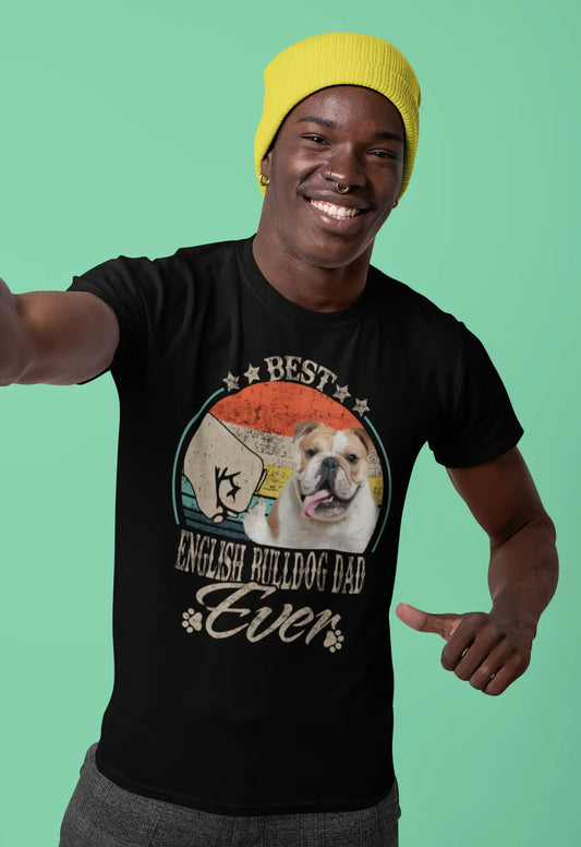 ULTRABASIC Men's Graphic T-Shirt Best English Bulldog Dad Ever - Dog Fist Shirt