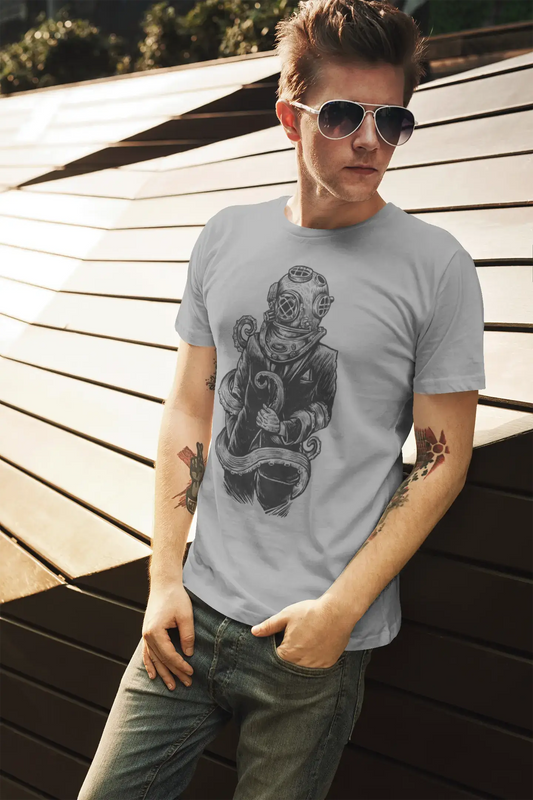 ULTRABASIC Men's Graphic T-Shirt Businessman Under Water - Octopus Sarcasm Shirt