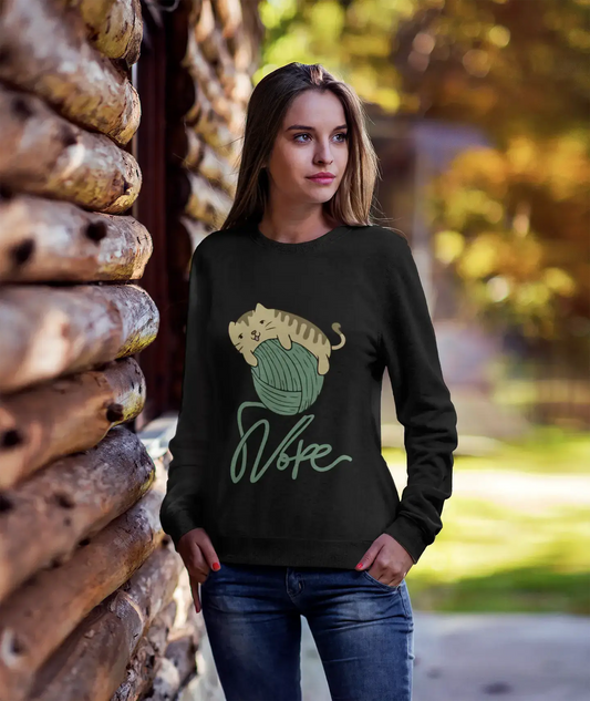 ULTRABASIC Women's Sweatshirt Nope - Gift for Cat Lovers - Cat's Life