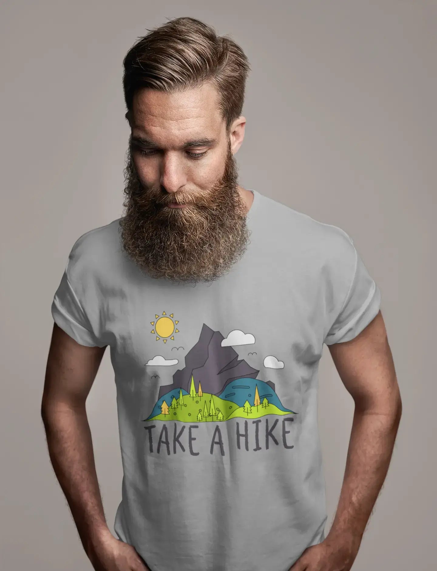 ULTRABASIC Men's T-Shirt Take a Hike - Mountain Hiking Tee Shirt