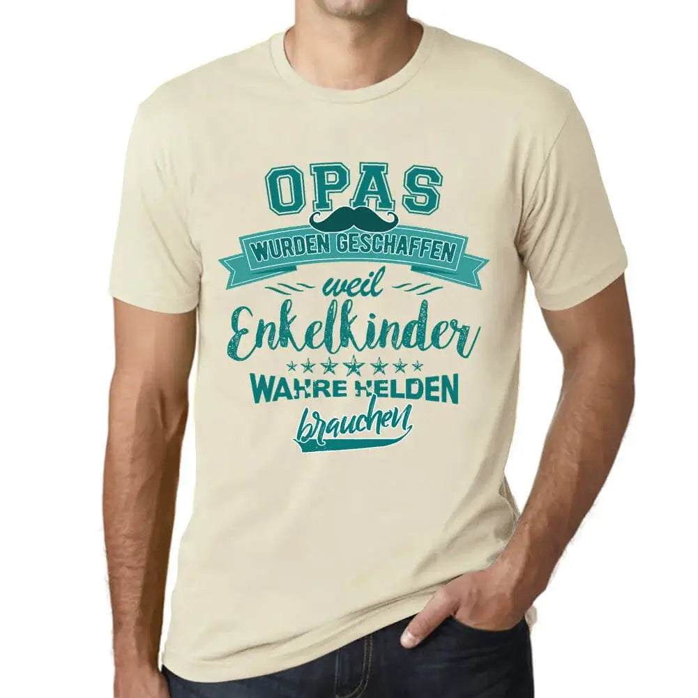 Men's Graphic T-Shirt – Enkelkinder Wahre Helden Brauchen Legende Opas – Eco-Friendly Limited Edition Short Sleeve Tee-Shirt Vintage Birthday Gift Novelty