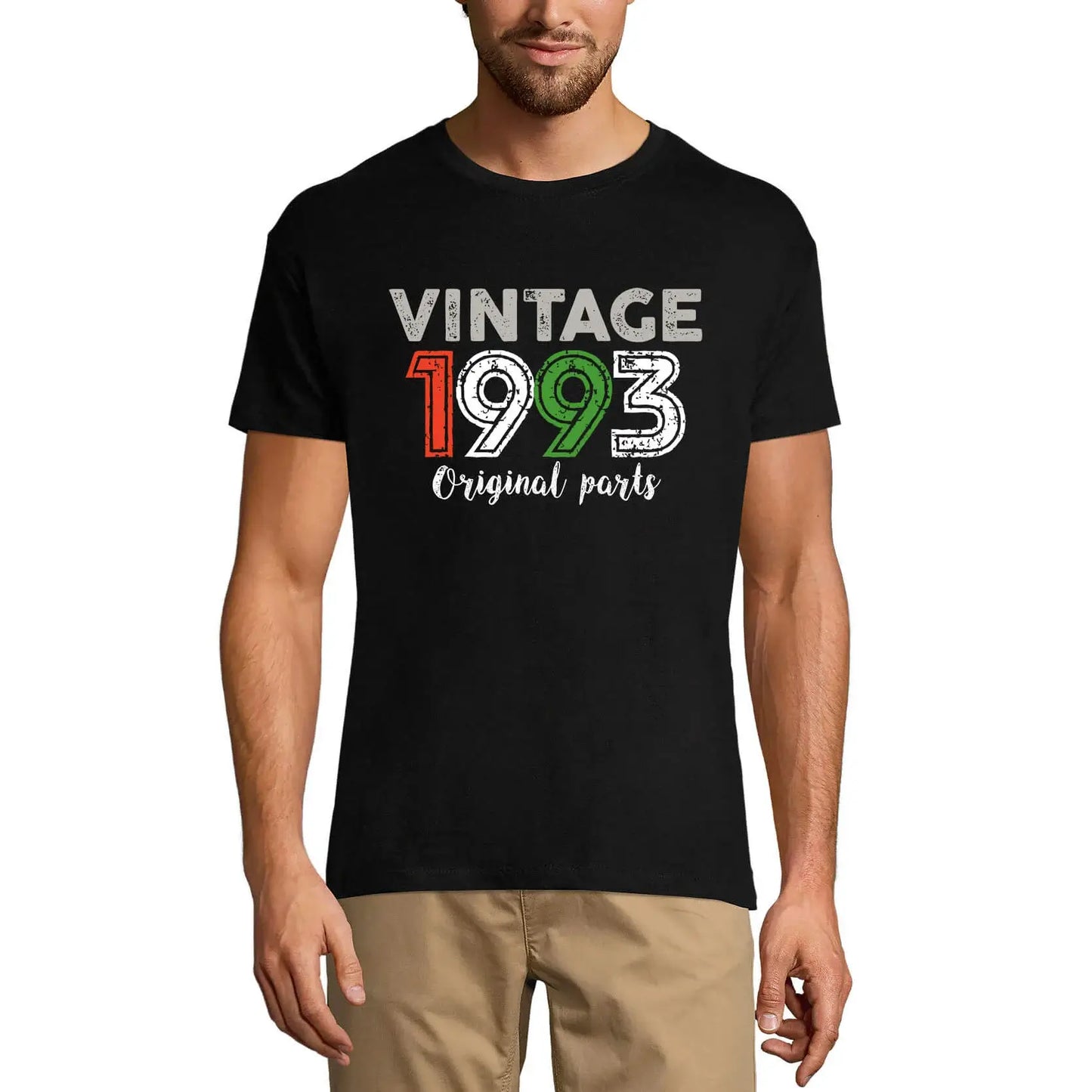 Men's Graphic T-Shirt Original Parts 1993 31st Birthday Anniversary 31 Year Old Gift 1993 Vintage Eco-Friendly Short Sleeve Novelty Tee