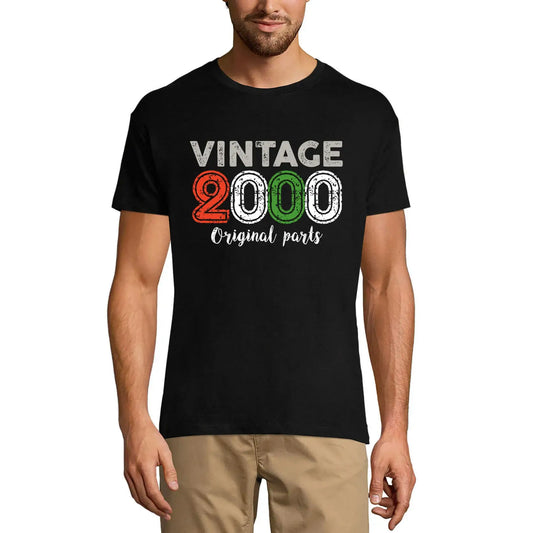 Men's Graphic T-Shirt Original Parts 2000 24th Birthday Anniversary 24 Year Old Gift 2000 Vintage Eco-Friendly Short Sleeve Novelty Tee