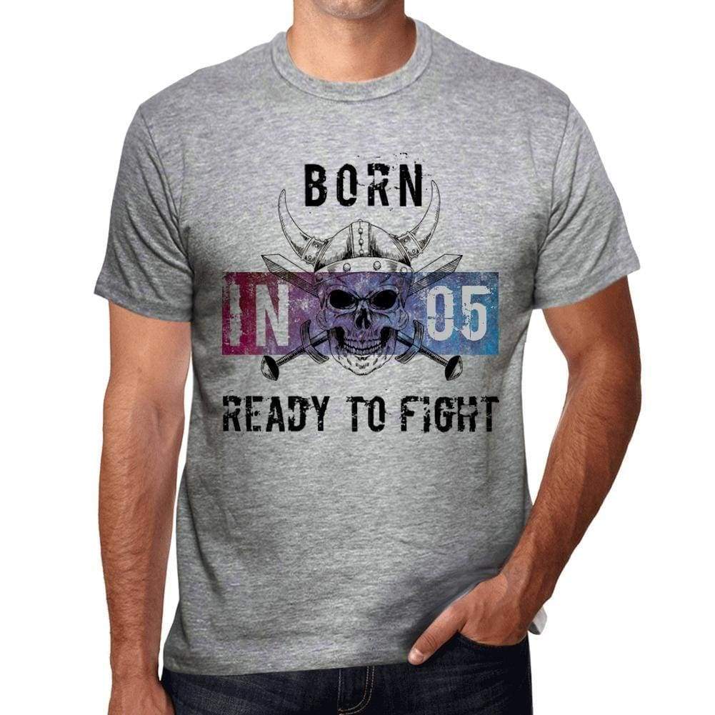 05 Ready to Fight Men's T-shirt Grey Birthday Gift 00389 - Ultrabasic