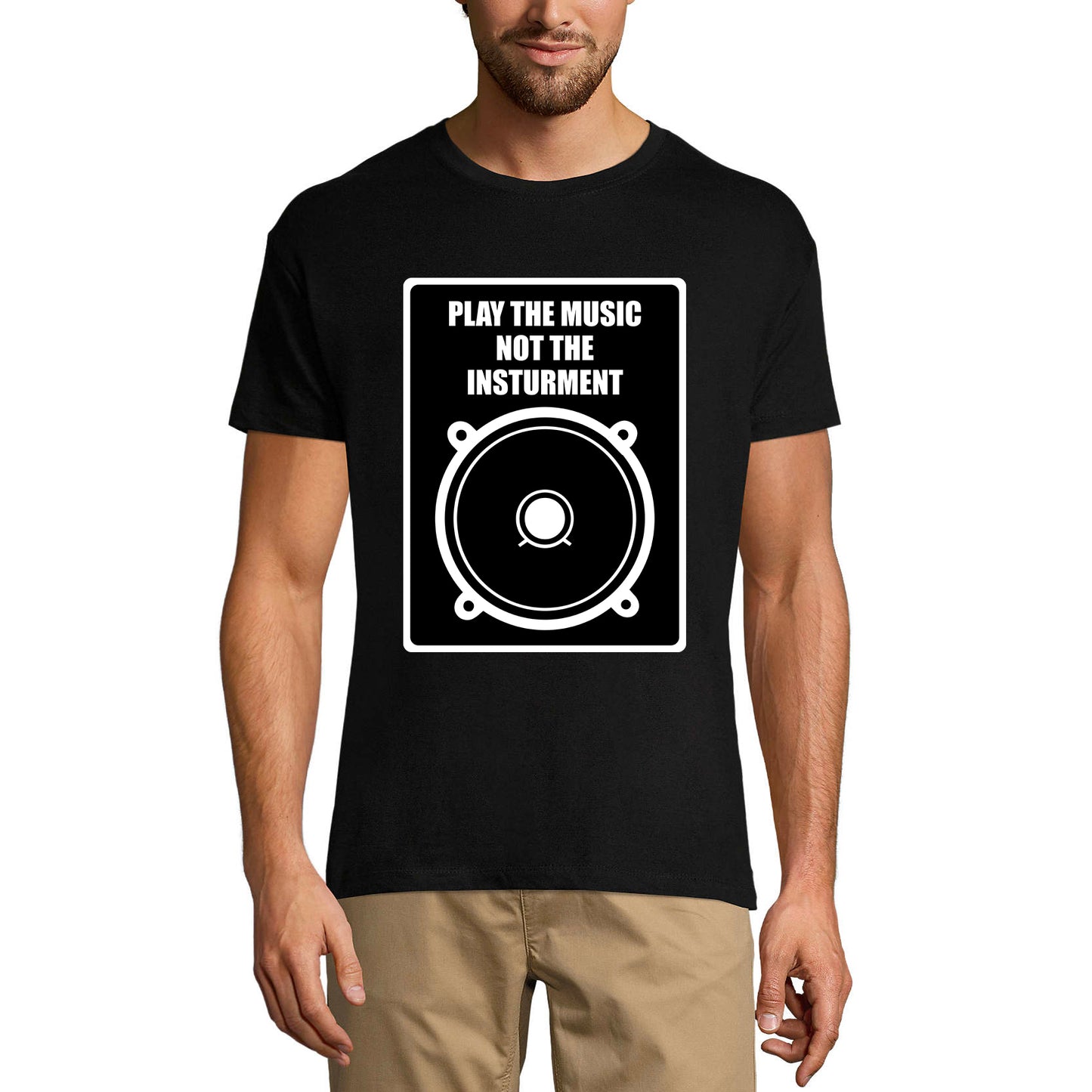 ULTRABASIC Men's T-Shirt Play the Music Not the Instrument - DJ Shirt