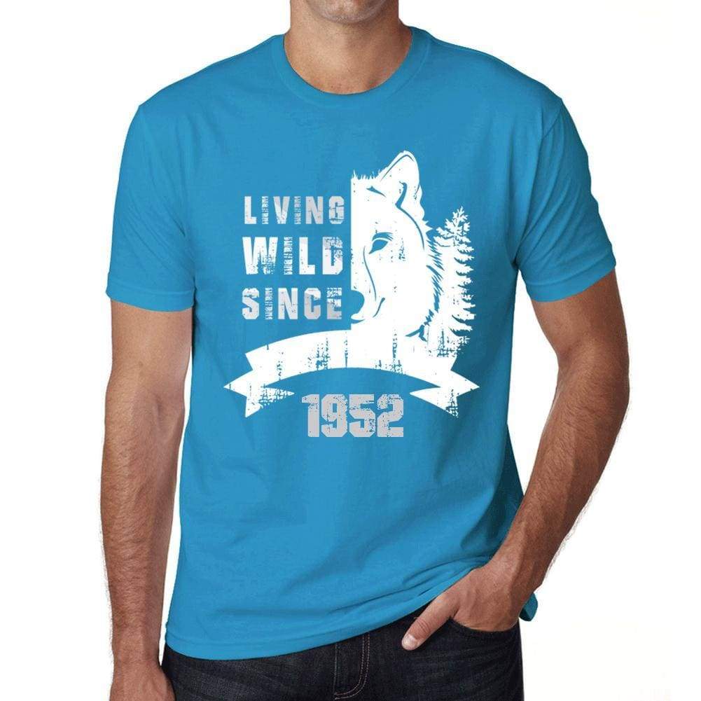 1952, Living Wild Since 1952 Men's T-shirt Blue Birthday Gift 00499 ultrabasic-com.myshopify.com