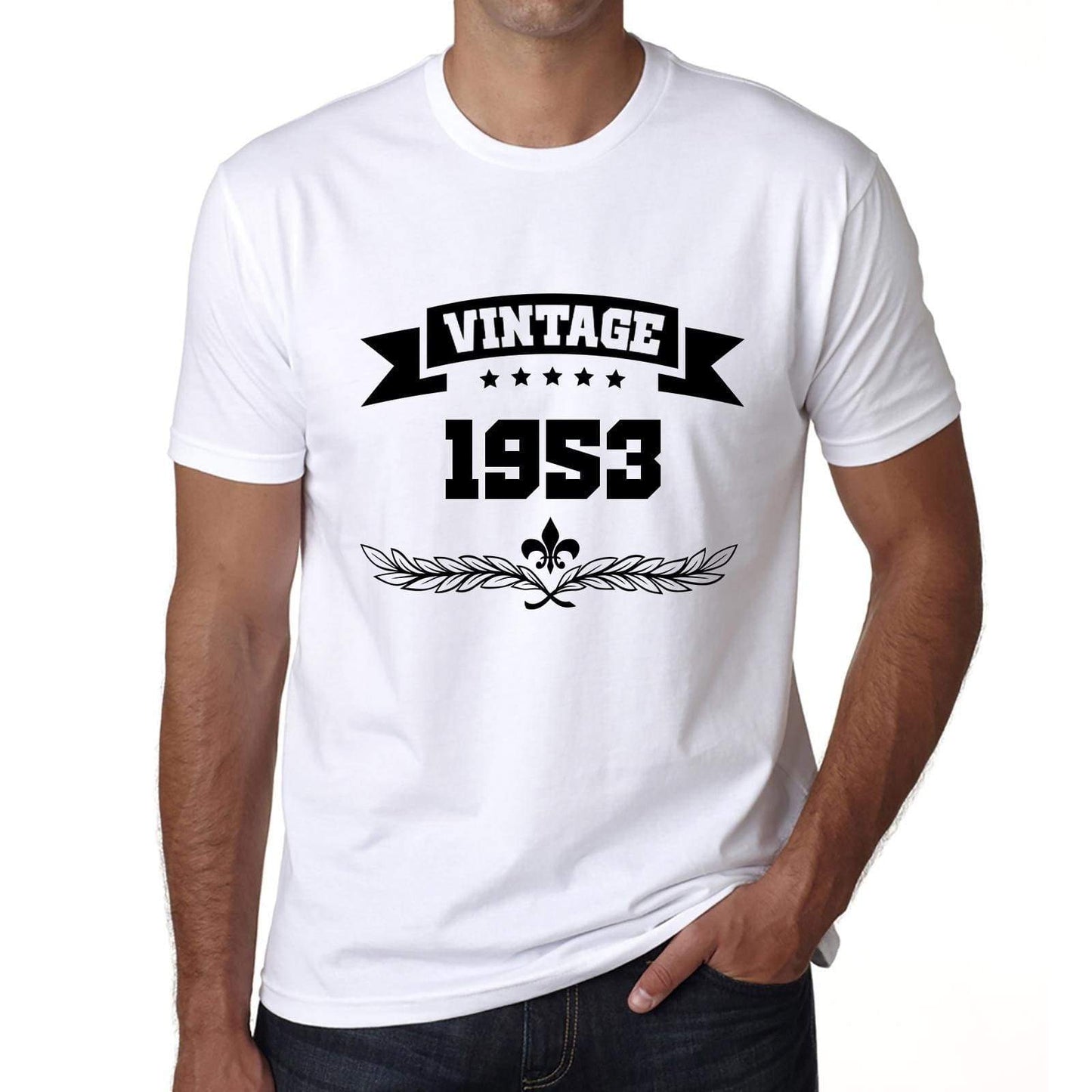 1953 Vintage Year White, Men's Short Sleeve Round Neck T-shirt 00096 ultrabasic-com.myshopify.com