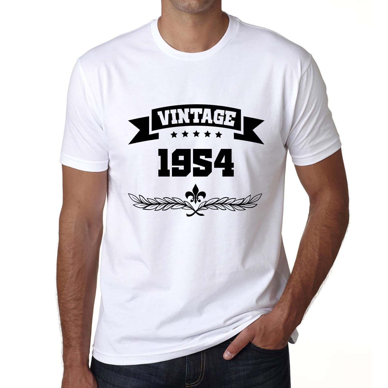 1954 Vintage Year White, Men's Short Sleeve Round Neck T-shirt 00096 ultrabasic-com.myshopify.com