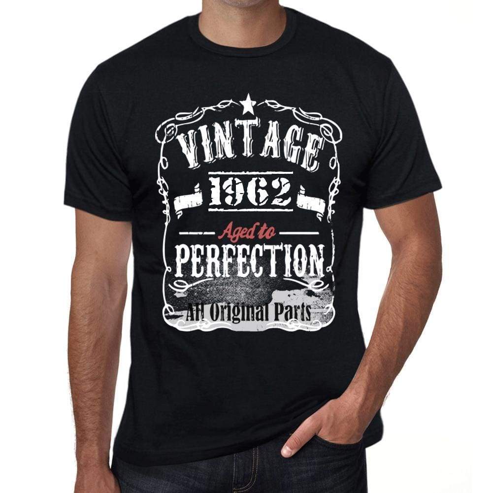 1962 Vintage Aged to Perfection Men's T-shirt Black Birthday Gift 00490 - ultrabasic-com