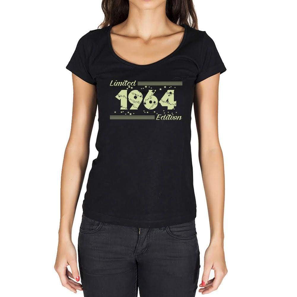 1964 Limited Edition Star, Women's T-shirt, Black, Birthday Gift 00383 - ultrabasic-com